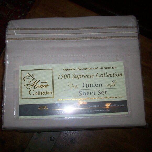 new Beige 1500 Supreme Sweet Home Collection  Sheet Set - Picture 3 of 5